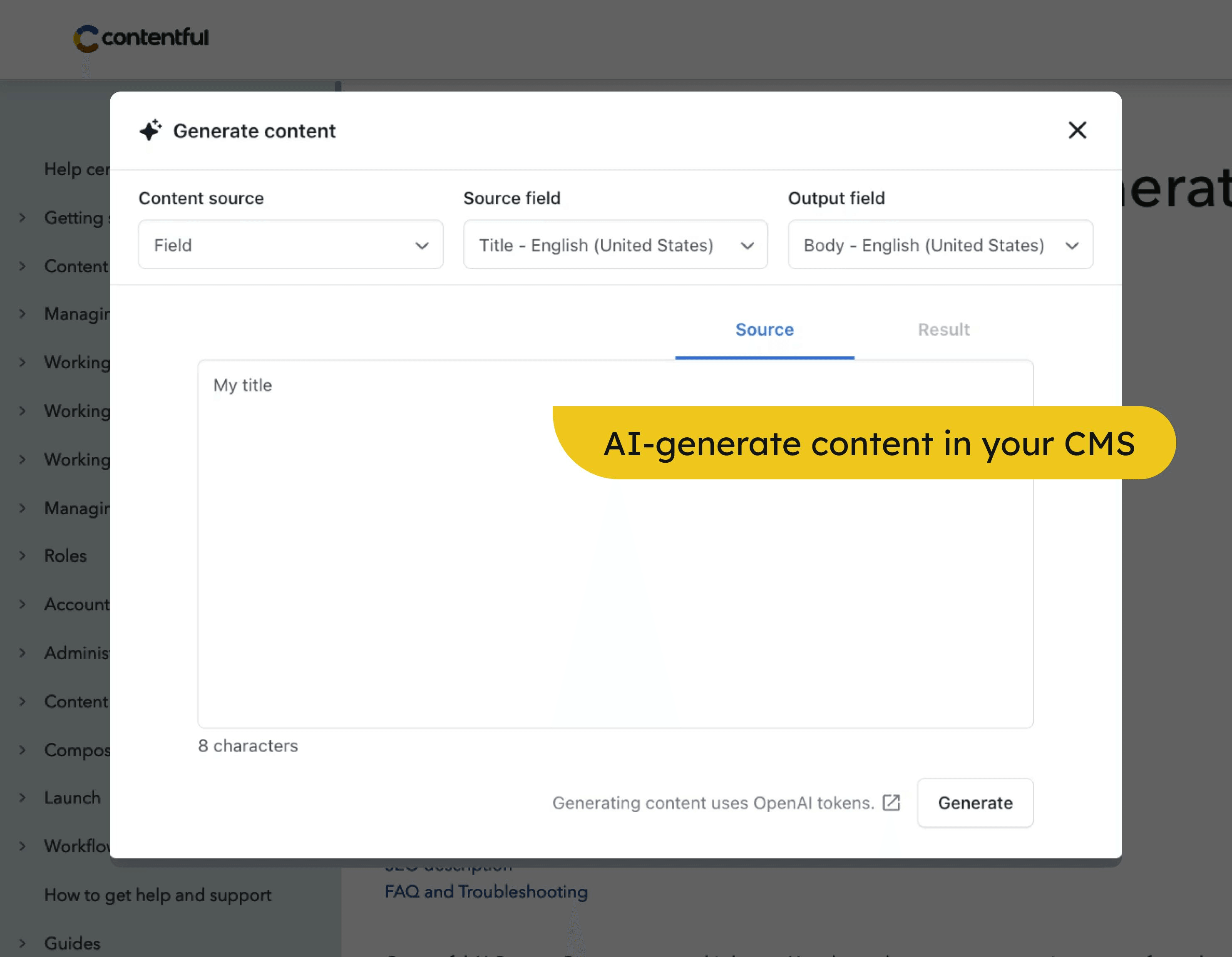 contentful ai-content generator