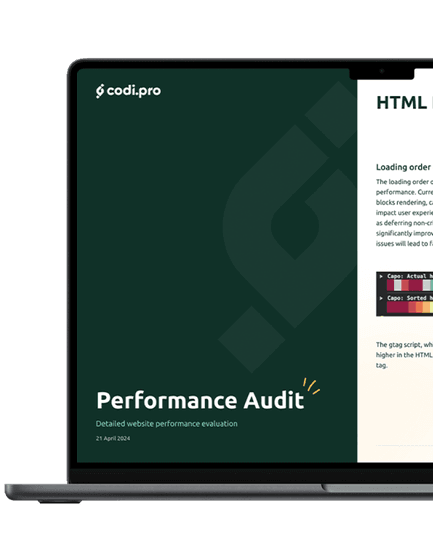 Performance audit example