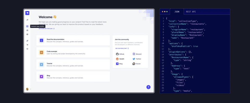 Strapi CMS and JSON response example